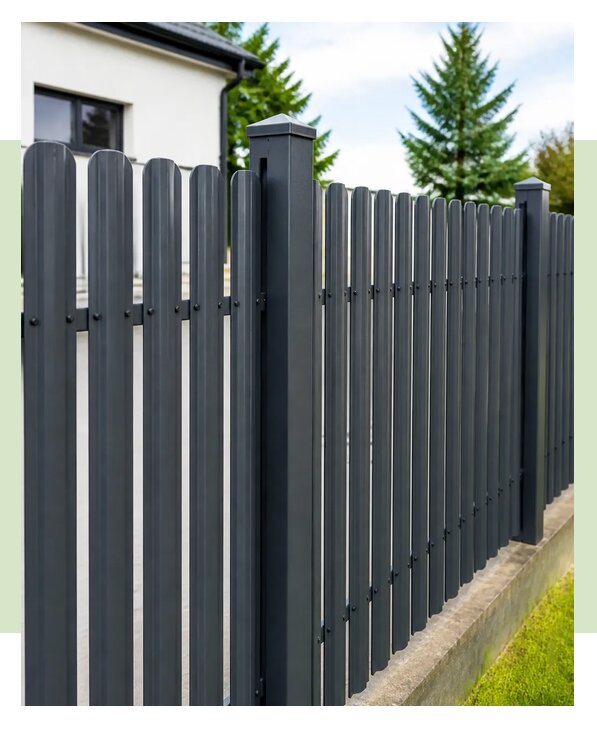 Полукруглый металлический штакетник в Коломне по цене от 3244 р. | ЗаборЭксеперт-Клм